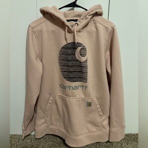 Carhartt Light Pink Sweatshirt with Logo Patch